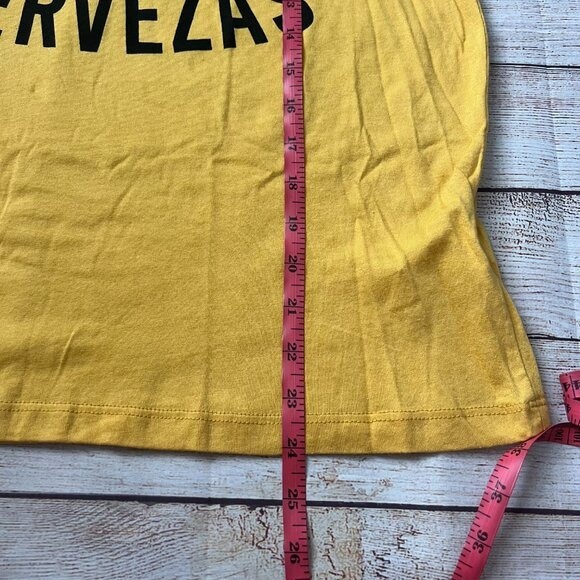 Rock Rose Couture Tacos and Cervezas T-Shirt Medium‎ Yellow Graphic Tee NWT - Picture 8 of 8